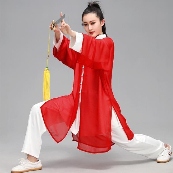 Taiji ogrtač za trening, drapirani vanjski sloj, kineskog stila, unisex