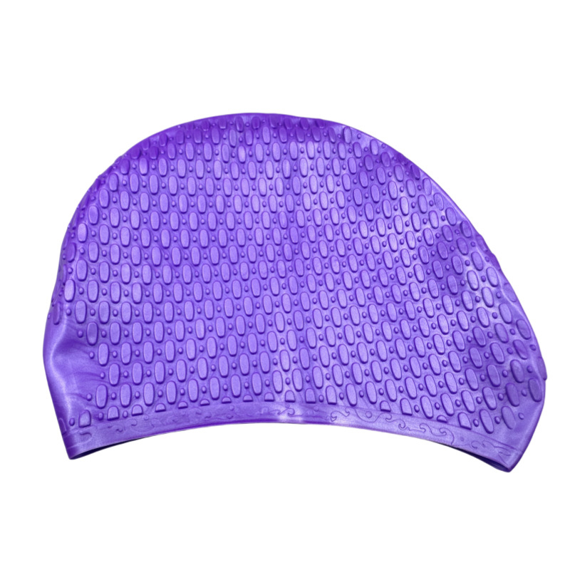 Silikonska kapa za plivanje za odrasle, s točkastim uzorkom, pogodna za plivanje