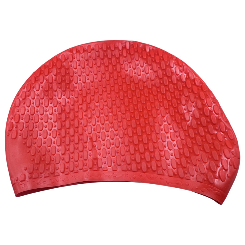 Silikonska kapa za plivanje za odrasle, s točkastim uzorkom, pogodna za plivanje