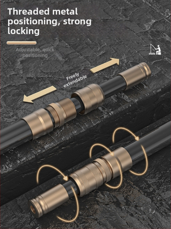 Oglekļa šķiedras teleskopiska tīkla makšķerēšanas komplekts – ultra viegls, stingrs, ar smalku aci, saliekams, slodze 100 kg