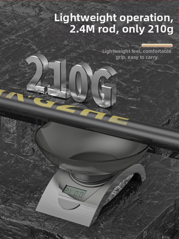 Karbonová teleskopická sieťová tyč – ultra ľahká, pevná, sieť s jemným očkom, zložiteľná, nosnosť 100 kg