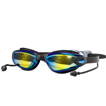 Pieaugušo peldēšanas brilles un cepures komplekts – antifog, lielais rāmis, PC lēcas, ūdensizturīgs