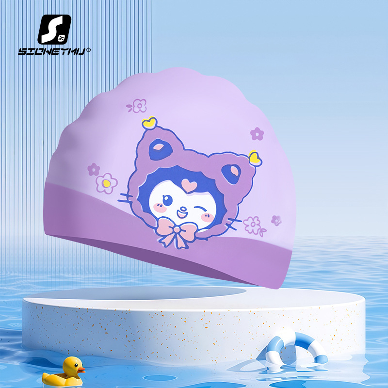 SnowSwim silikonska kapica za plivanje za djecu s motivom crtića, pogodna za plivanje i vodene aktivnosti