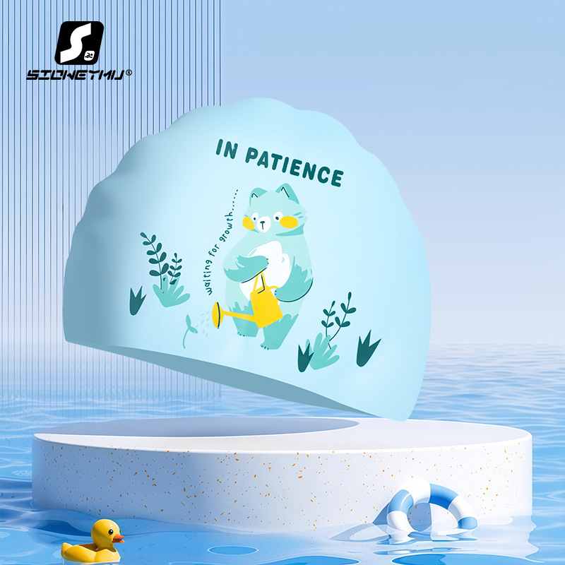 SnowSwim silikonska kapica za plivanje za djecu s motivom crtića, pogodna za plivanje i vodene aktivnosti