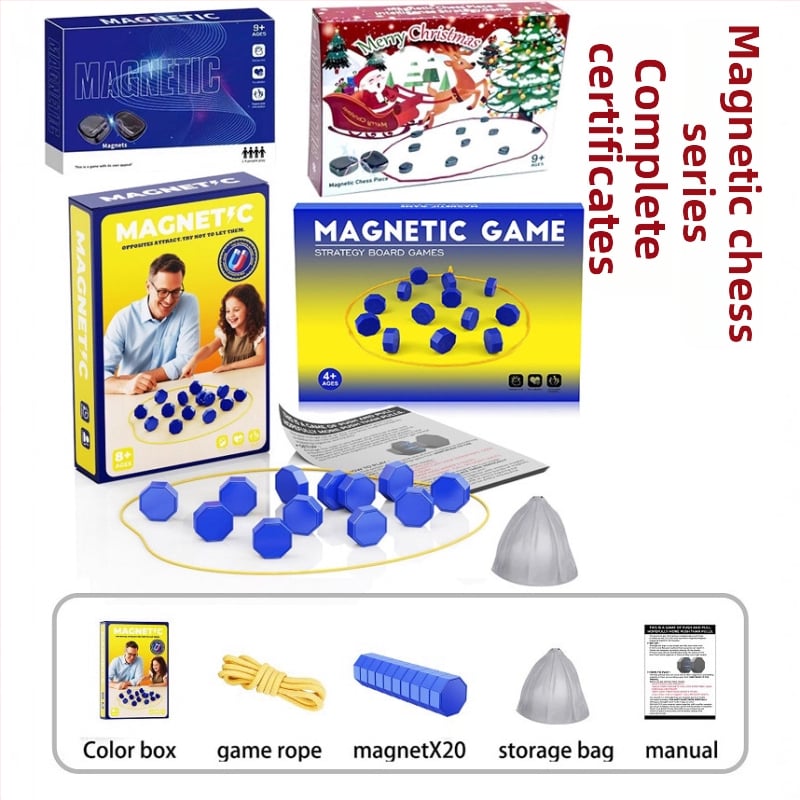 Magnētiskā šaha galda spēle bērniem – Interaktīva loģikas spēle, Materiāls: Plastmasa, Magnētiskā indukcija, Vecums 7–14