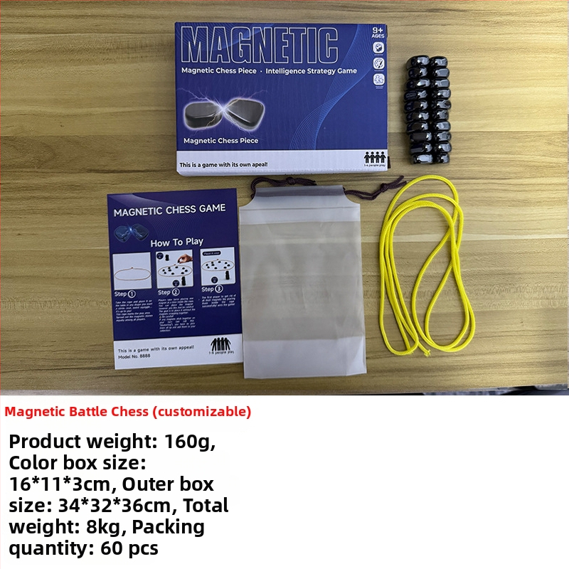 Magnētiskā šaha galda spēle bērniem – Interaktīva loģikas spēle, Materiāls: Plastmasa, Magnētiskā indukcija, Vecums 7–14