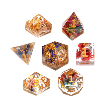 Set kockica za D&D RPG – višestrane kocke, stil pravokutnog ugla, prilagodljiv, uključuje D20 i D6, pogodan za društvene igre i kartice