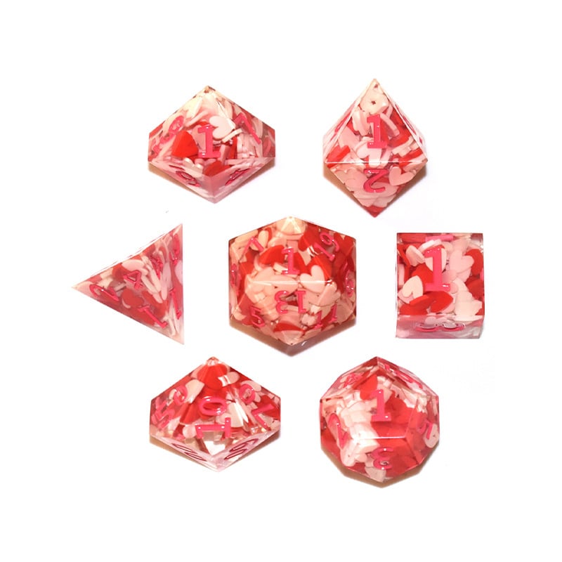 Set kockica za D&D RPG – višestrane kocke, stil pravokutnog ugla, prilagodljiv, uključuje D20 i D6, pogodan za društvene igre i kartice