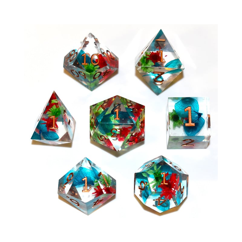 Set kockica za D&D RPG – višestrane kocke, stil pravokutnog ugla, prilagodljiv, uključuje D20 i D6, pogodan za društvene igre i kartice