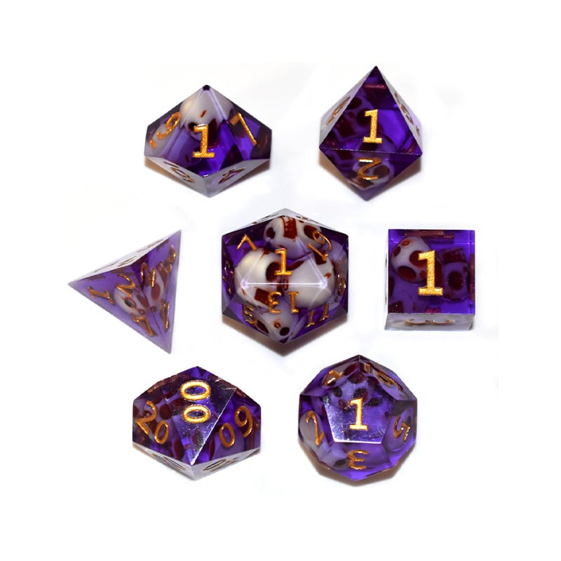 Set kockica za D&D RPG – višestrane kocke, stil pravokutnog ugla, prilagodljiv, uključuje D20 i D6, pogodan za društvene igre i kartice