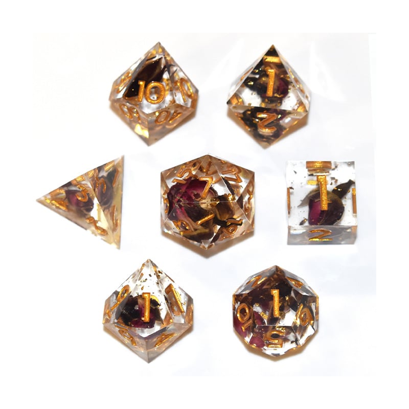 Set kockica za D&D RPG – višestrane kocke, stil pravokutnog ugla, prilagodljiv, uključuje D20 i D6, pogodan za društvene igre i kartice