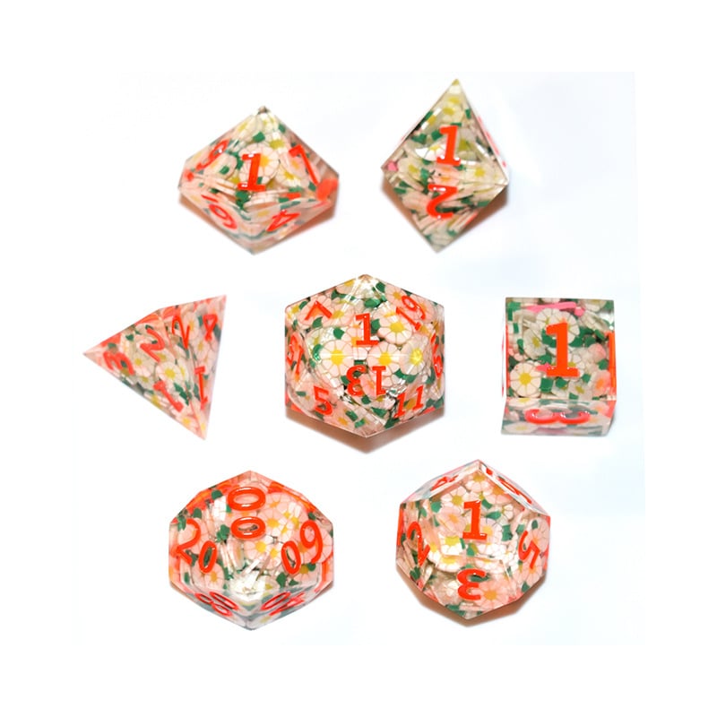 Set kockica za D&D RPG – višestrane kocke, stil pravokutnog ugla, prilagodljiv, uključuje D20 i D6, pogodan za društvene igre i kartice