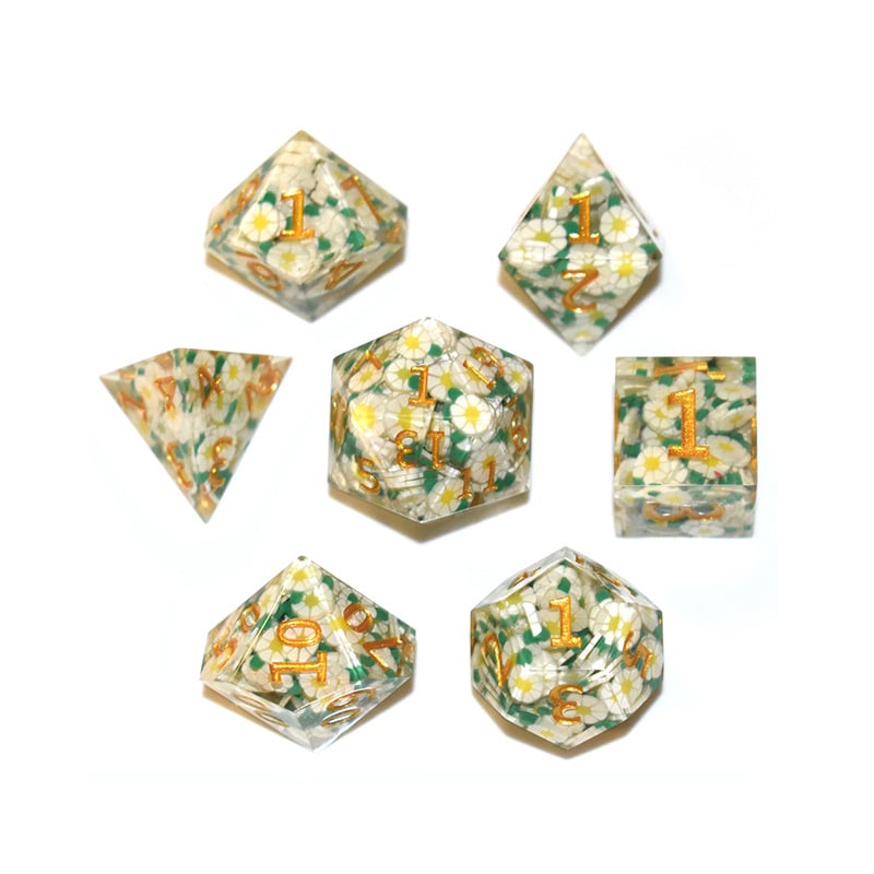 Set kockica za D&D RPG – višestrane kocke, stil pravokutnog ugla, prilagodljiv, uključuje D20 i D6, pogodan za društvene igre i kartice