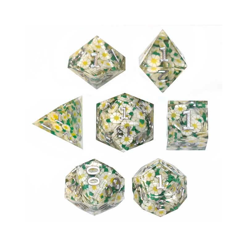 Set kockica za D&D RPG – višestrane kocke, stil pravokutnog ugla, prilagodljiv, uključuje D20 i D6, pogodan za društvene igre i kartice