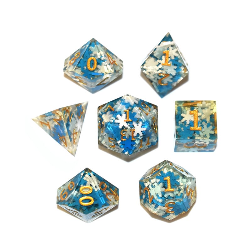 Set kockica za D&D RPG – višestrane kocke, stil pravokutnog ugla, prilagodljiv, uključuje D20 i D6, pogodan za društvene igre i kartice