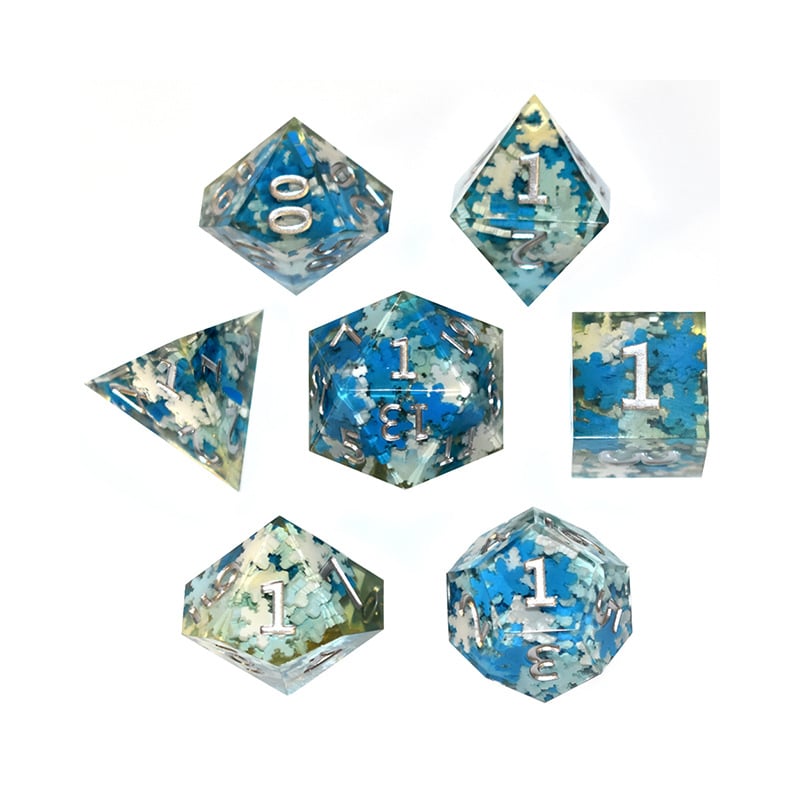 Set kockica za D&D RPG – višestrane kocke, stil pravokutnog ugla, prilagodljiv, uključuje D20 i D6, pogodan za društvene igre i kartice