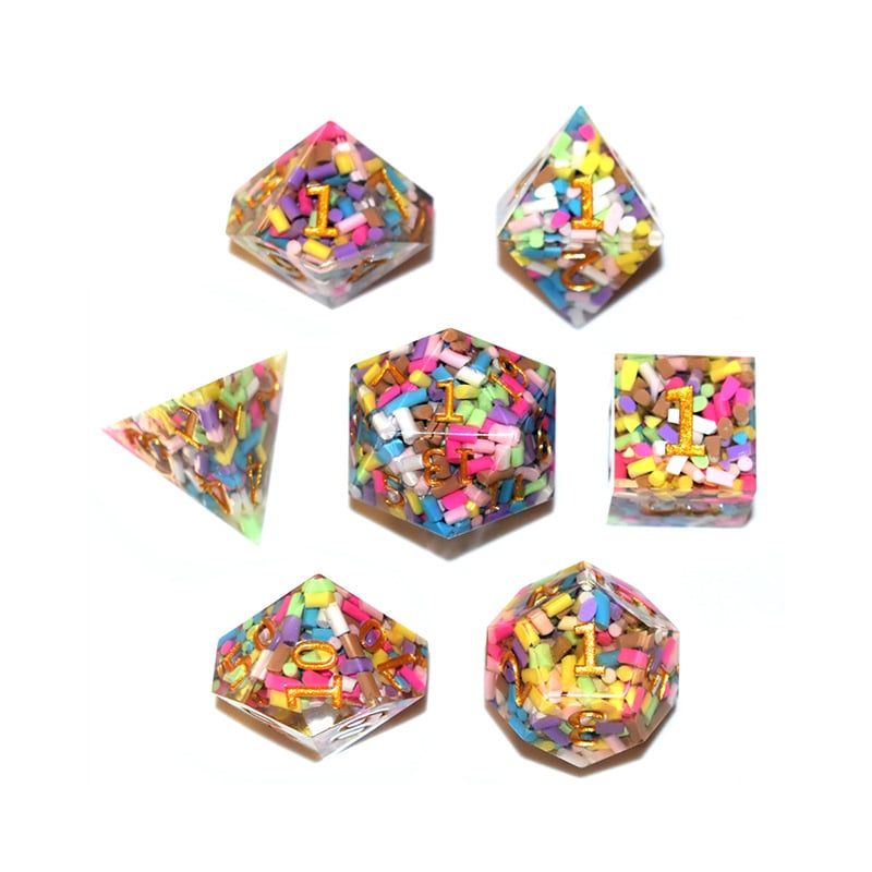 Set kockica za D&D RPG – višestrane kocke, stil pravokutnog ugla, prilagodljiv, uključuje D20 i D6, pogodan za društvene igre i kartice