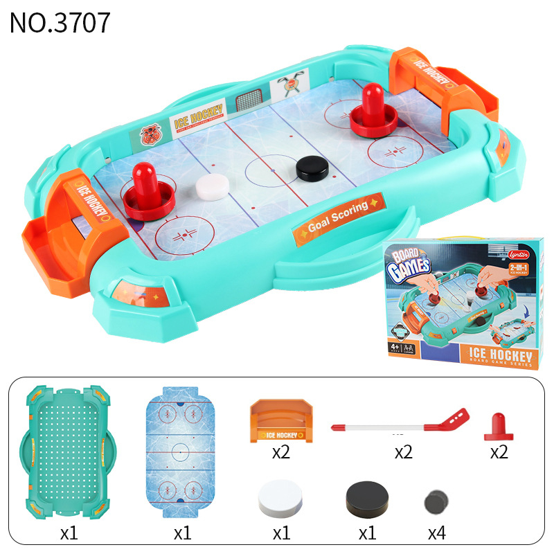 Divu vienā galda spēle: basketbols un futbols — plastmasas konstrukcija, divu spēlētāju duelis, iepakojums kastē, vecums 4–14