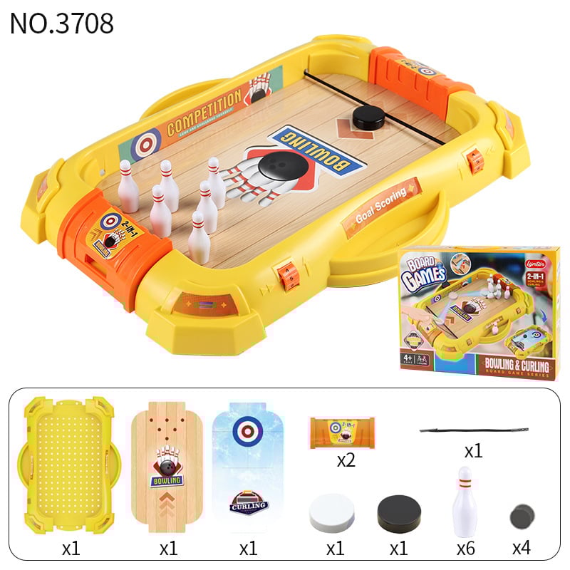 Divu vienā galda spēle: basketbols un futbols — plastmasas konstrukcija, divu spēlētāju duelis, iepakojums kastē, vecums 4–14