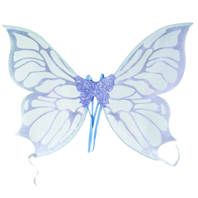 Eņģeļu spārnu kostīmu rekvizīts – Organza, fejas spārni grimām un izrādēm, muguras un galvas aksesuārs, pielāgojams Ziemassvētkiem un Tanabata