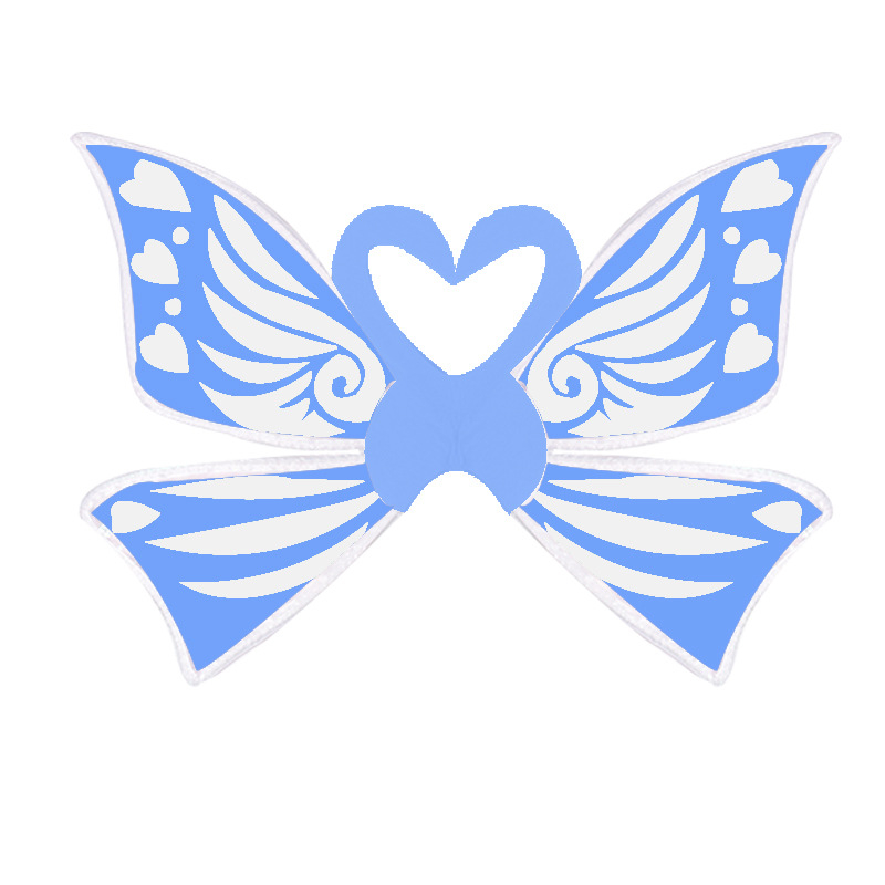 Eņģeļu spārnu kostīmu rekvizīts – Organza, fejas spārni grimām un izrādēm, muguras un galvas aksesuārs, pielāgojams Ziemassvētkiem un Tanabata