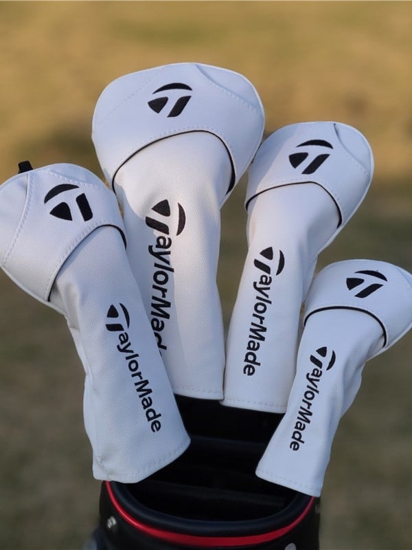 TLM universālais stila ādas golfa kluba galvas vāciņš, piemērots koka šaftam – ūdensizturīgs