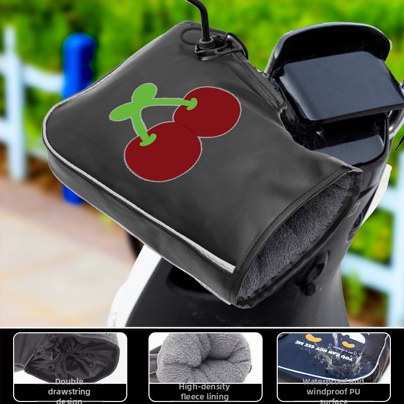 Ziemas PU velosipēdu cimdi, unisex, pieaugušie