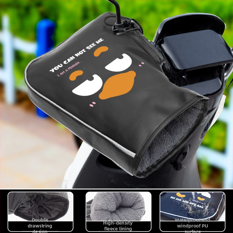 Ziemas PU velosipēdu cimdi, unisex, pieaugušie