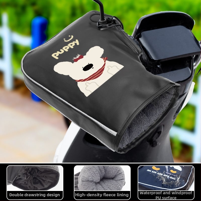 Ziemas PU velosipēdu cimdi, unisex, pieaugušie