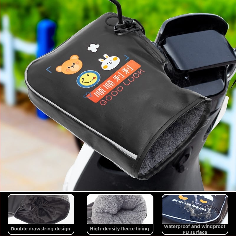 Ziemas PU velosipēdu cimdi, unisex, pieaugušie