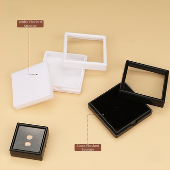 Prozirna plastična kutija za nakit, kutija za izlaganje za labave kamene i dijamante, otporna na prašinu, 1 razina