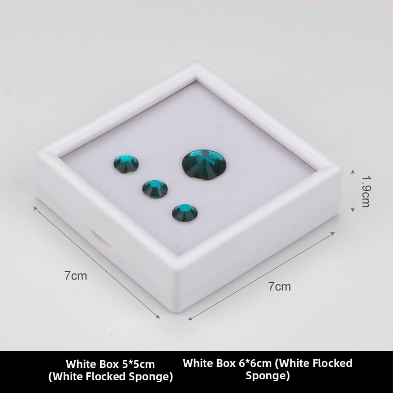Prozirna plastična kutija za nakit, kutija za izlaganje za labave kamene i dijamante, otporna na prašinu, 1 razina