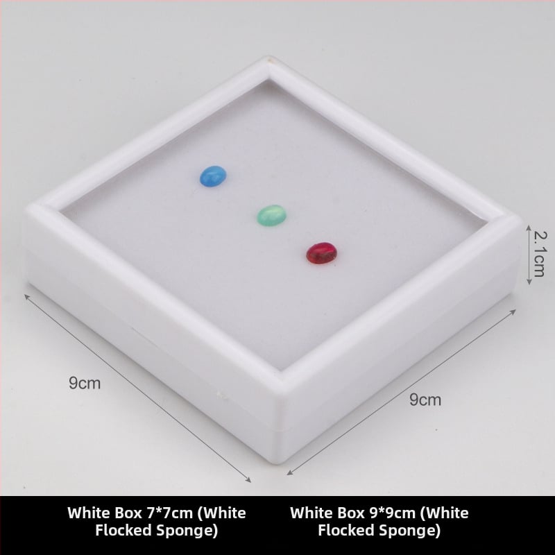 Prozirna plastična kutija za nakit, kutija za izlaganje za labave kamene i dijamante, otporna na prašinu, 1 razina