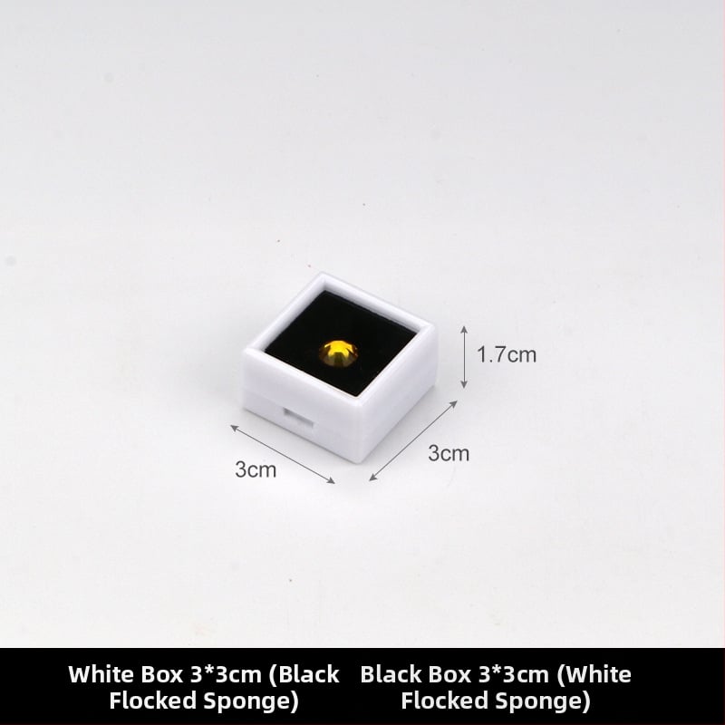 Prozirna plastična kutija za nakit, kutija za izlaganje za labave kamene i dijamante, otporna na prašinu, 1 razina