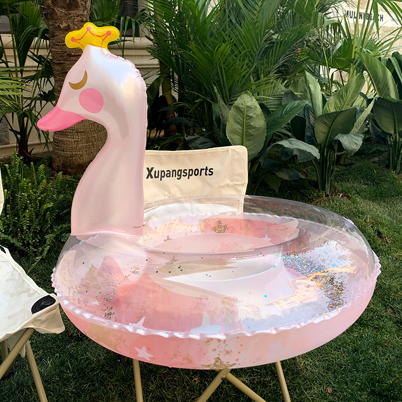 Plivački prsten za odrasle, Eleswim, ekološki PVC, jednofarbni uzorak, pogodan za kretanje i plivanje