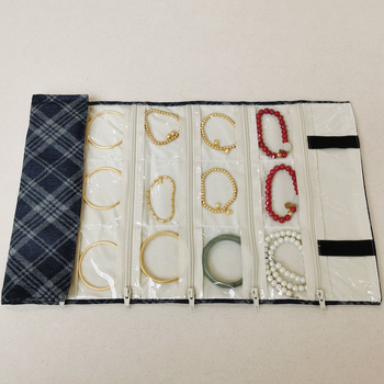 Torba za pohranu nakita – ABS materijal, vodootporna, dvostrukog sloja, prozirna, s vezicom za zatvaranje