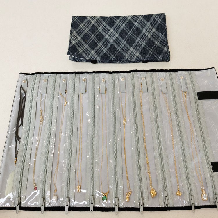 Torba za pohranu nakita – ABS materijal, vodootporna, dvostrukog sloja, prozirna, s vezicom za zatvaranje