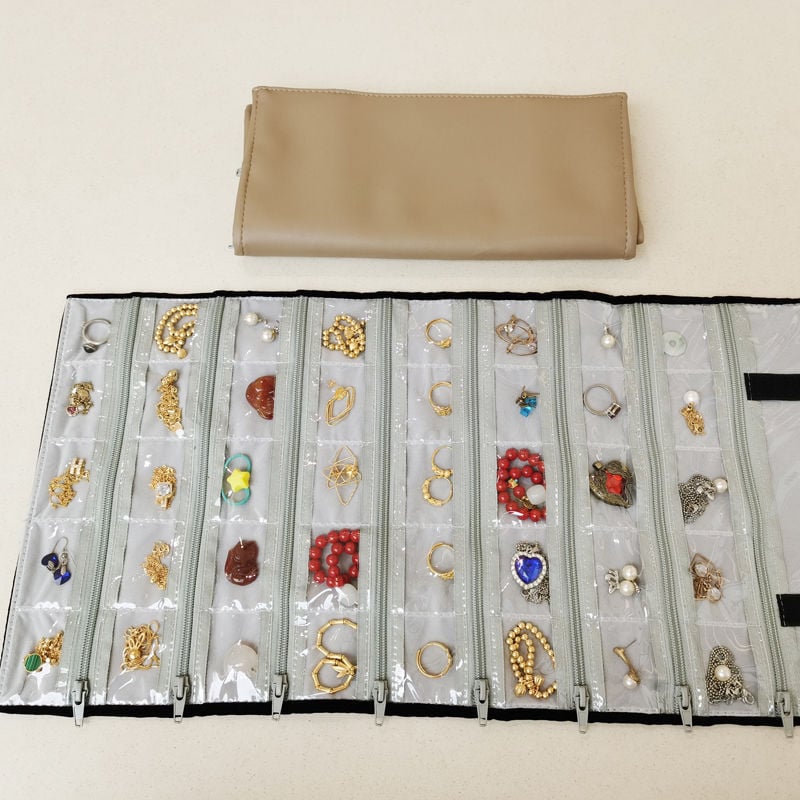 Torba za pohranu nakita – ABS materijal, vodootporna, dvostrukog sloja, prozirna, s vezicom za zatvaranje