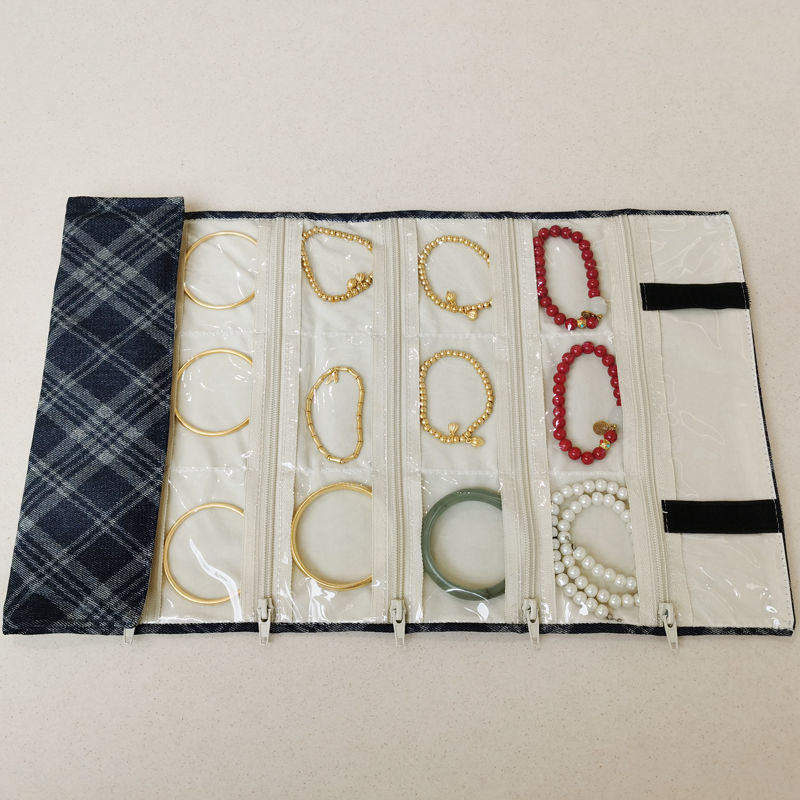 Torba za pohranu nakita – ABS materijal, vodootporna, dvostrukog sloja, prozirna, s vezicom za zatvaranje