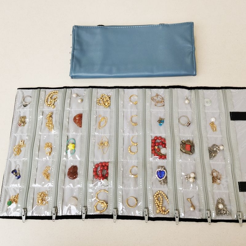 Torba za pohranu nakita – ABS materijal, vodootporna, dvostrukog sloja, prozirna, s vezicom za zatvaranje