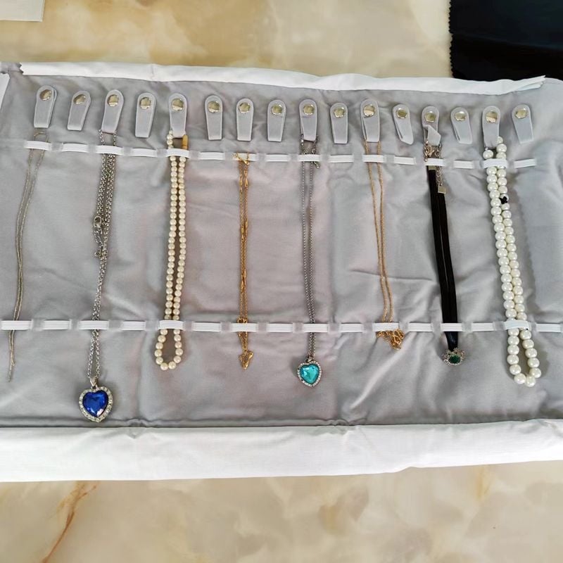 Torba za pohranu nakita – ABS materijal, vodootporna, dvostrukog sloja, prozirna, s vezicom za zatvaranje