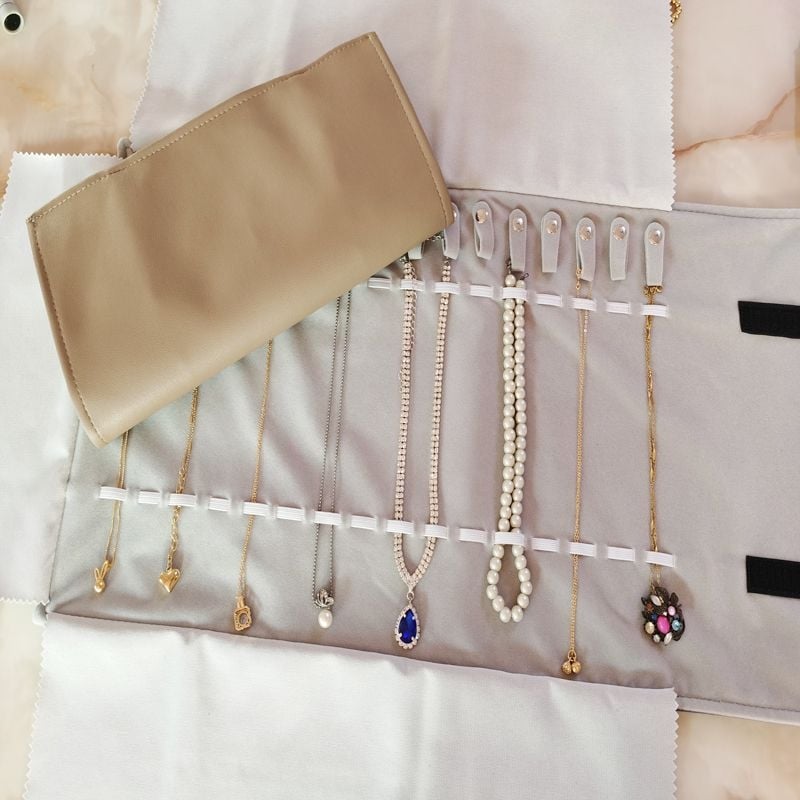 Torba za pohranu nakita – ABS materijal, vodootporna, dvostrukog sloja, prozirna, s vezicom za zatvaranje