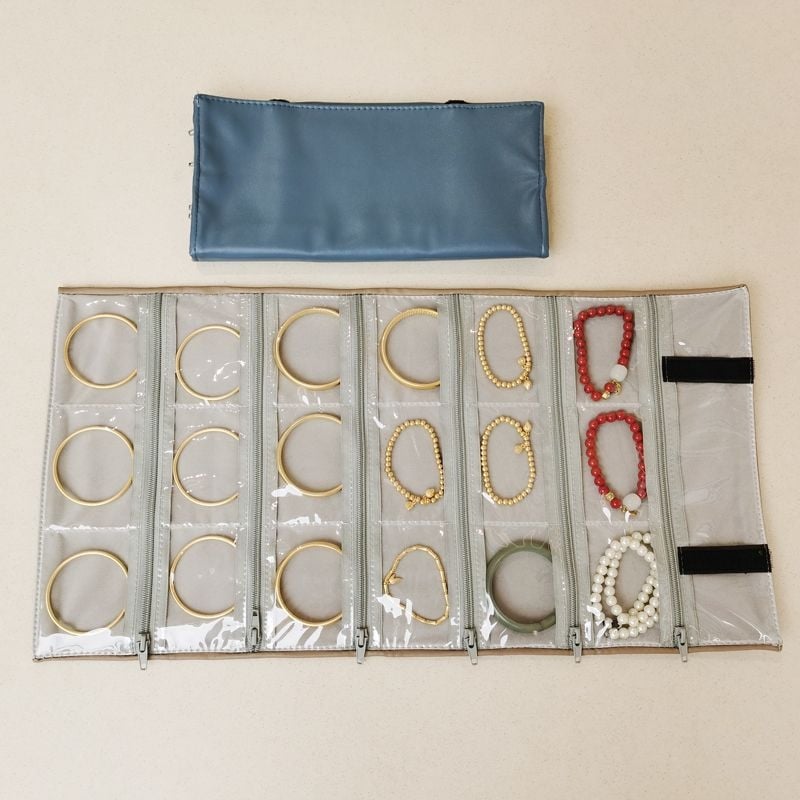 Torba za pohranu nakita – ABS materijal, vodootporna, dvostrukog sloja, prozirna, s vezicom za zatvaranje