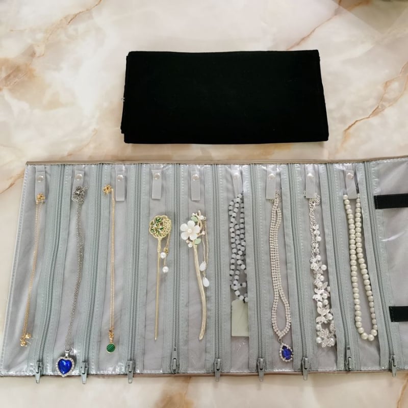 Torba za pohranu nakita – ABS materijal, vodootporna, dvostrukog sloja, prozirna, s vezicom za zatvaranje