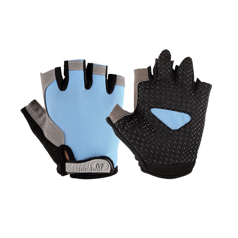 Velosipēdu cimdi ar daļējiem pirkstiem, universāli, pieaugušie, neilons, izturīgi pret nolietojumu