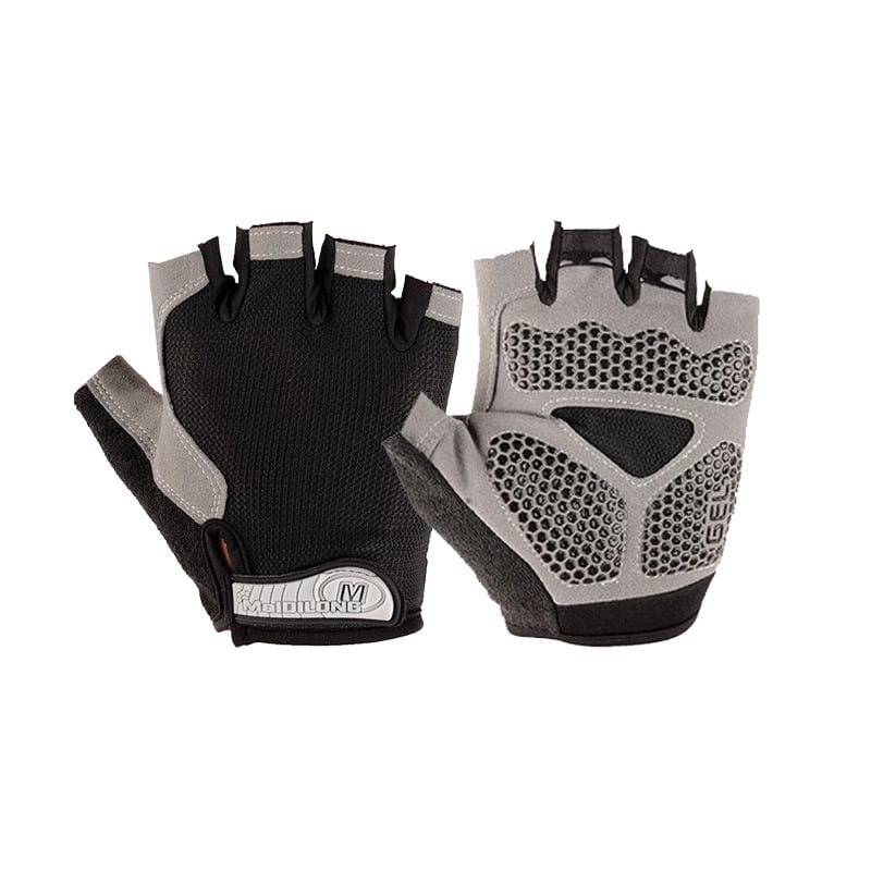 Velosipēdu cimdi ar daļējiem pirkstiem, universāli, pieaugušie, neilons, izturīgi pret nolietojumu