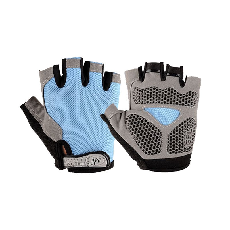 Velosipēdu cimdi ar daļējiem pirkstiem, universāli, pieaugušie, neilons, izturīgi pret nolietojumu