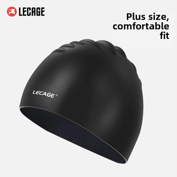 Plavecká čiapka, silikónová, vodeodolná, pre dlhé vlasy, dospelí