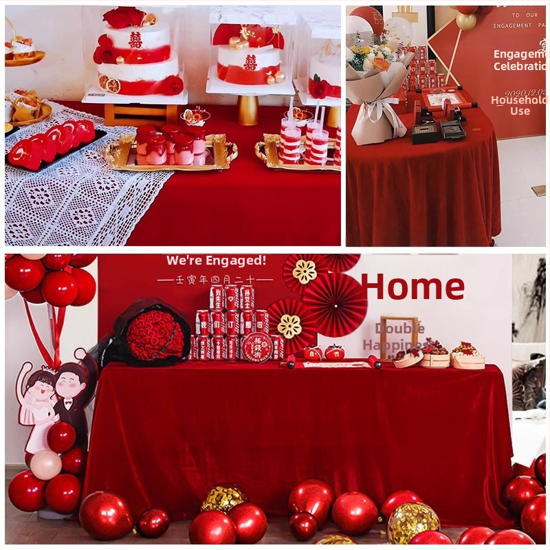 Obrus z polyesteru, obdĺžnikový tvar, jednofarebný vzor, čínsky klasický štýl