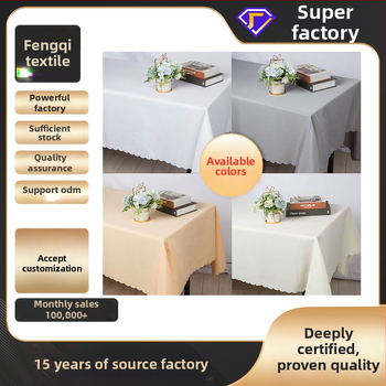 Poliesterinė staltiesė, stačiakampio formos, vienspalvė, viešbučių stilius